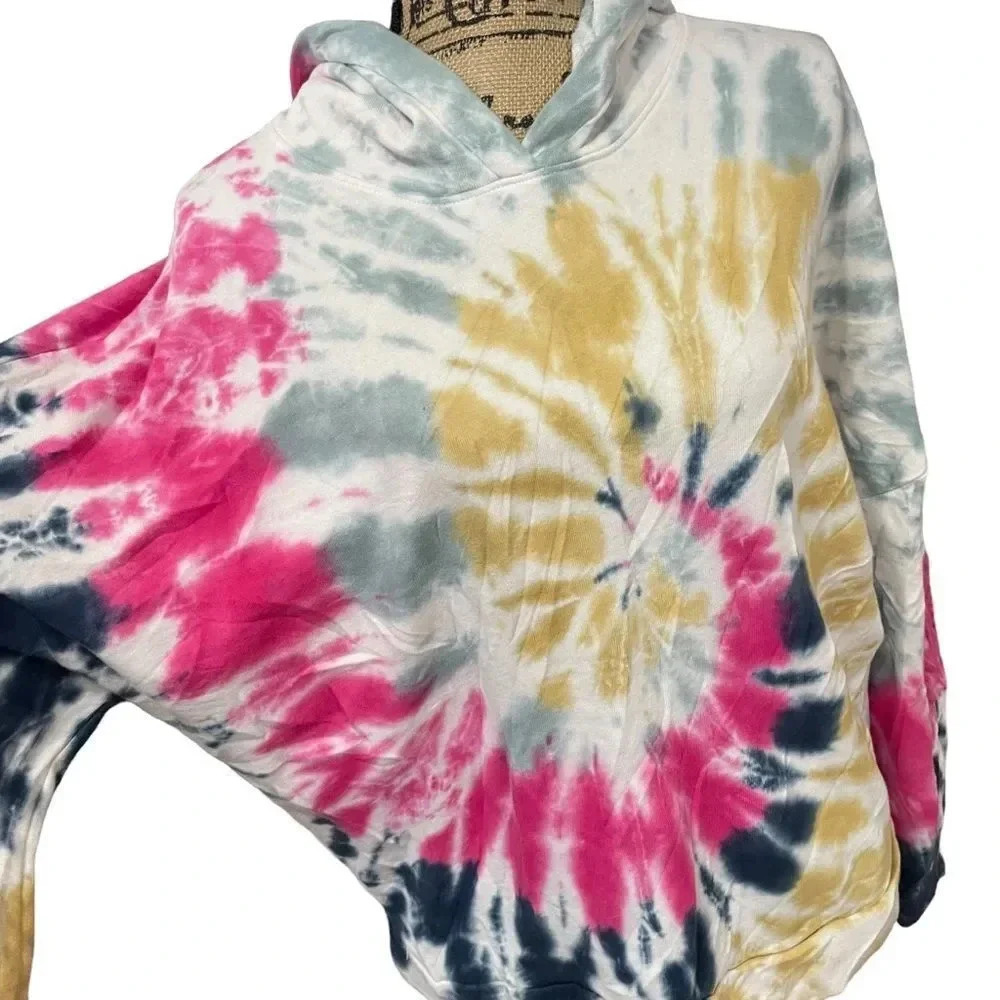 Nation LTD Maris Zumba Tie Dye Hoodie Sweatshirt Size Large - Picture 5 of 8